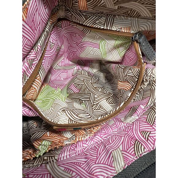 The Sak Crossbody Bag Pebble Gray Leather "Happy & Free" Soft EUC - Picture 12 of 15